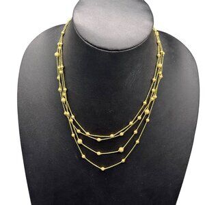 Premier Designs Gold-Tone Multi-Strand Adjustable Necklace 16-21 Inches